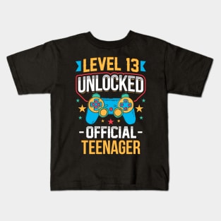 Level 13 Unlocked Official Teenager 13th Birthday Kids T-Shirt